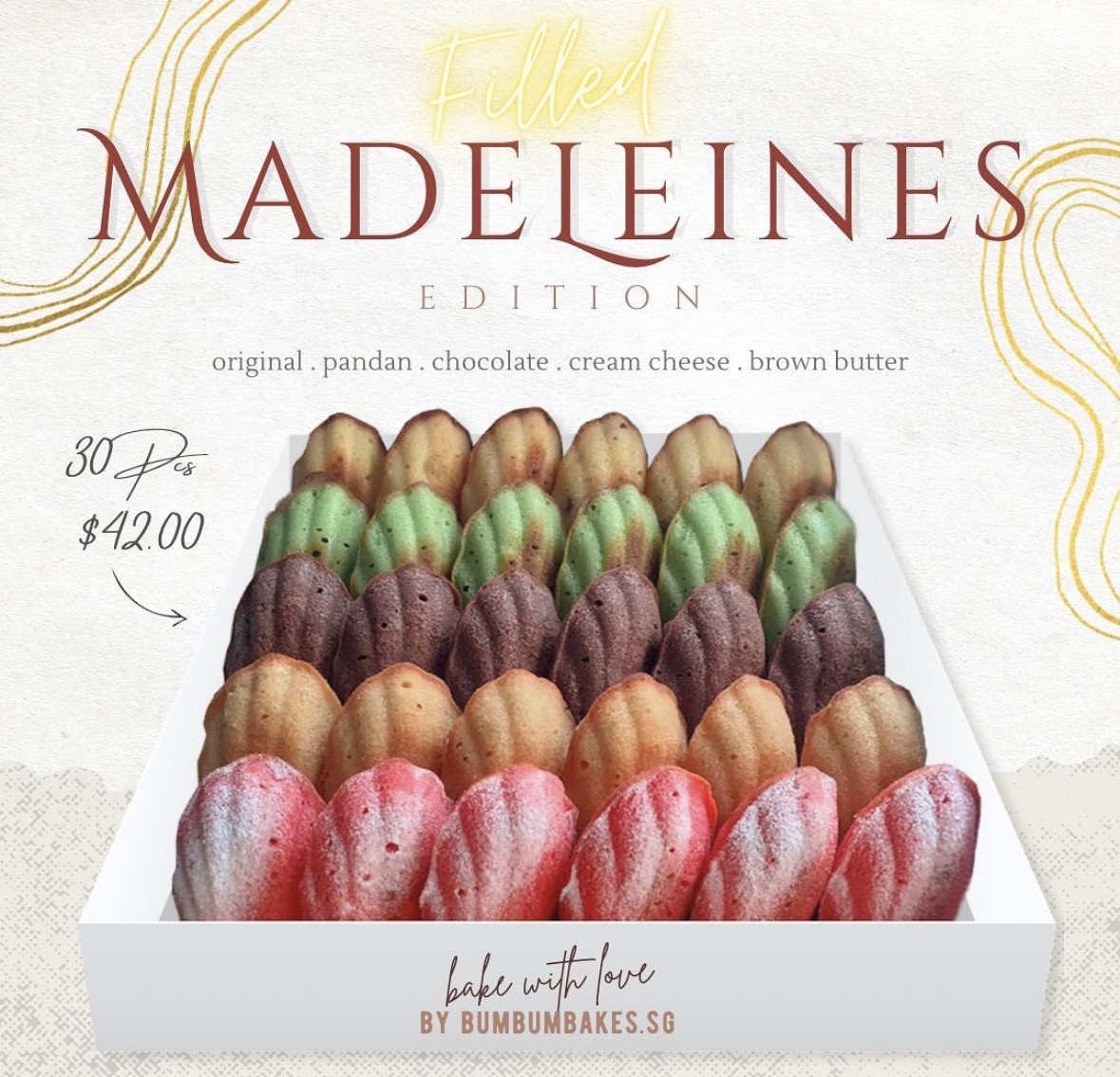 Bumbum Bakes — Filled Madeleines